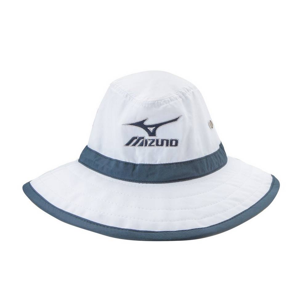 Mizuno Large Brim Sun Férfi Kalapok Fehér/Sötétkék LOM534981